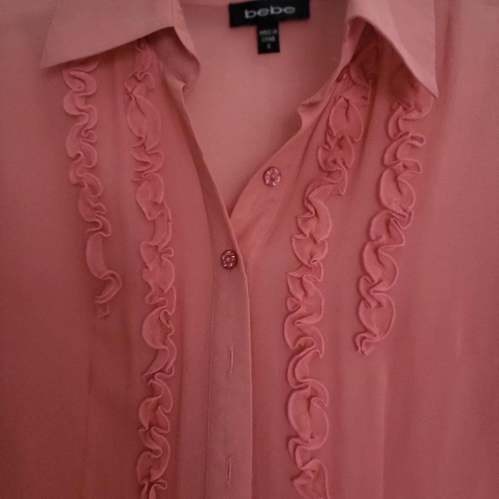 Peach Bebe button down blouse - Picture 2 of 5